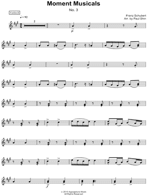 Moment Musical No. 3 - Violin II Part