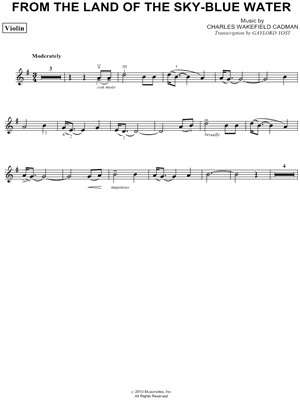 From the Land of the Sky-Blue Water - Violin Part