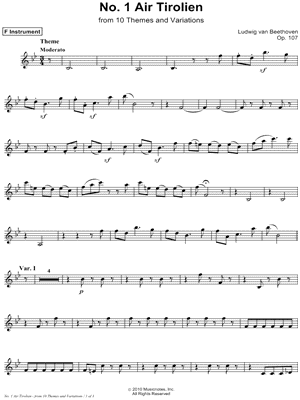 Air Tirolien, Op. 107, No. 1 - F Instrument