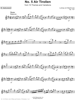 Air Tirolien, Op. 107, No. 5 - Eb Instrument