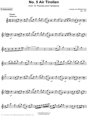 Air Tirolien, Op. 107, No. 5 - F Instrument