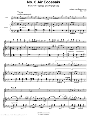 Air Ecossais, Op. 107, No. 6 - Piano Accompaniment