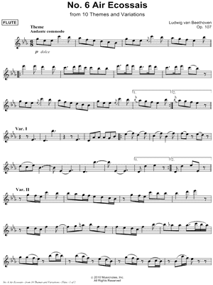 Air Ecossais, Op. 107, No. 6 - C Instrument (Flute)