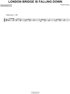 London Bridge Is Falling Down - F Instrument