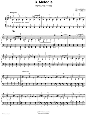 Lyric Pieces, Op 47, No. 3: Melodie