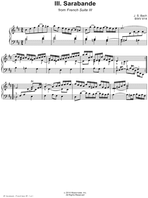 French Suite No. 3, BWV 814: III. Sarabande