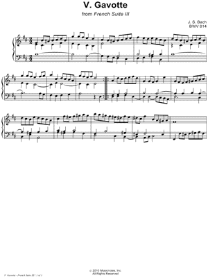 French Suite No. 3, BWV 814: V. Gavotte