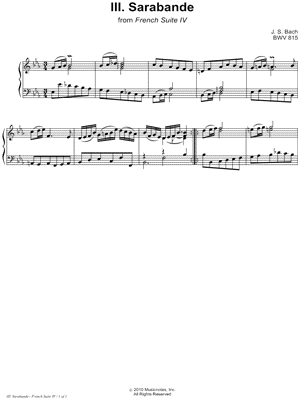 French Suite No. 4, BWV 815: III. Sarabande
