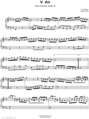 French Suite No. 4, BWV 815: V. Air