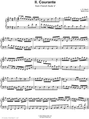 French Suite No. 5, BWV 816: 2. Courante