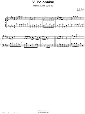 French Suite No. 6, BWV 817: V. Polonaise
