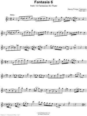 12 Fantasias for Flute: 6. Fantasia in D Minor