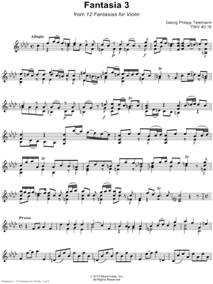 12 Fantasias for Violin: Fantasia 3