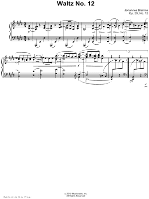 Waltz, Op. 39, No. 12