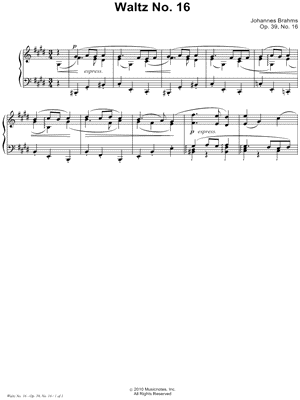 Waltz, Op. 39, No. 16