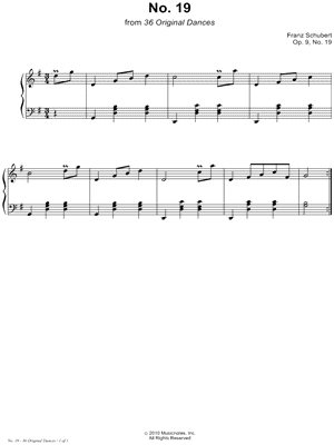36 Original Dances, Op. 9, Dance No. 19