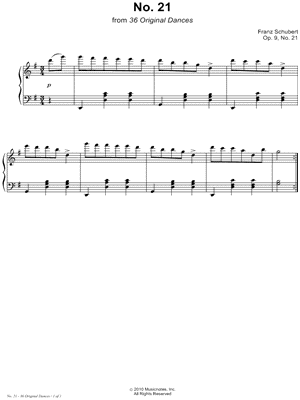 36 Original Dances, Op. 9, Dance No. 21