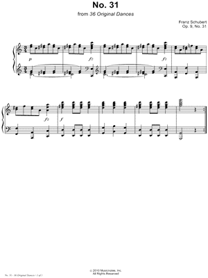 36 Original Dances, Op. 9, Dance No. 31