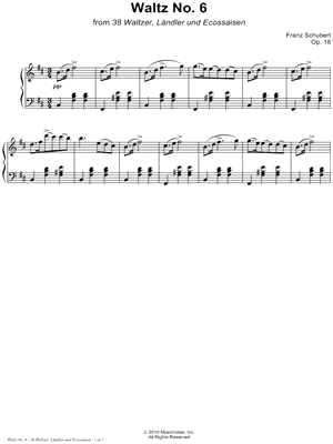 38 Waltzer, Ländler und Ecossaisen, Opus 18: Waltz No. 6