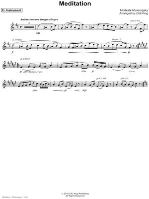 Meditation - Eb Instrument
