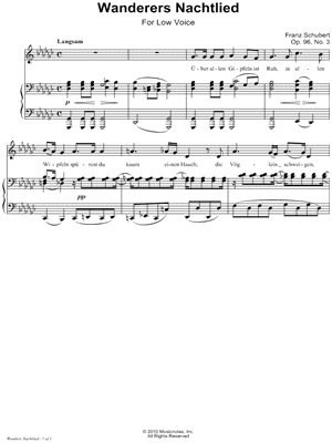 Wandrers Nachtlied II, D. 768