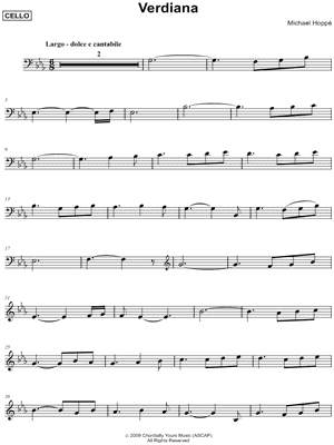 Verdiana - Cello Part
