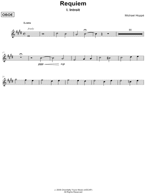 Requiem, I. Introit - Oboe Part