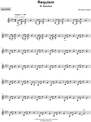 Requiem, III. Sanctus - Guitar Part
