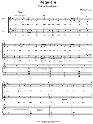 Requiem, VIII. In Paradisum - Soprano, Tenor, Piano