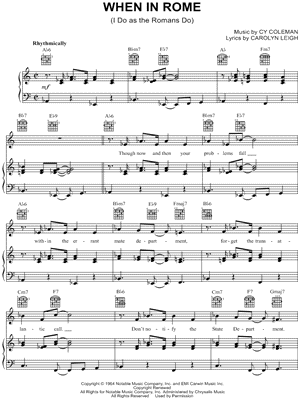 When In Rome (I Do As The Romans Do)