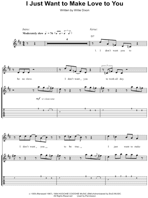 I Just Want to Make Love to You