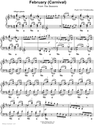 The Seasons, Op. 37a: 2. February (Carnival)