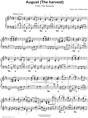 The Seasons, Op. 37a: 8. August (The Harvest)