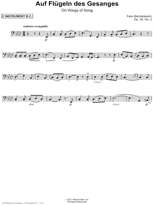 On Wings of Song - Bass Clef Instrument