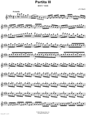 Partita III, BWV 1006