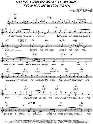 Do You Know What It Means to Miss New Orleans