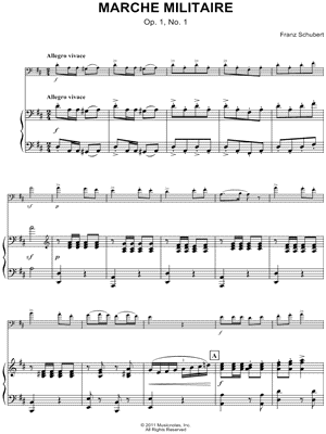 Marche Militaire - Piano Accompaniment