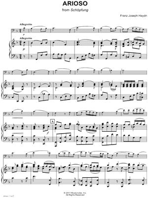 Arioso, from Schöpfung - Piano Accompaniment