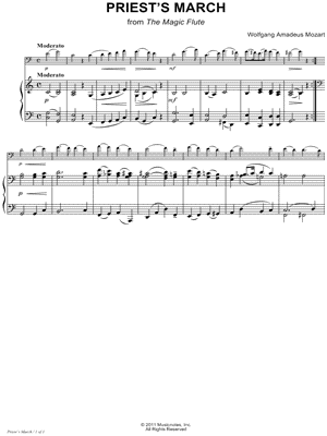 Priest's March, from The Magic Flute - Piano Accompaniment