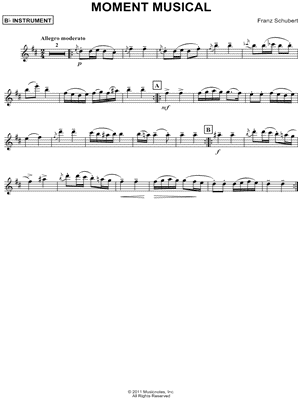 Moment Musical No. 3 - Bb Instrument