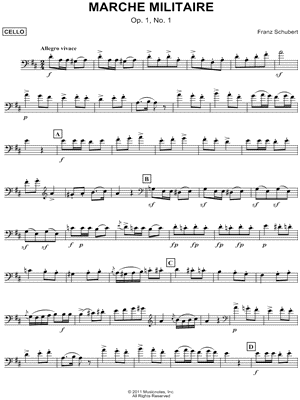 Marche Militaire - Bass Clef Instrument