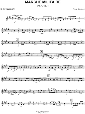 Marche Militaire - F Instrument