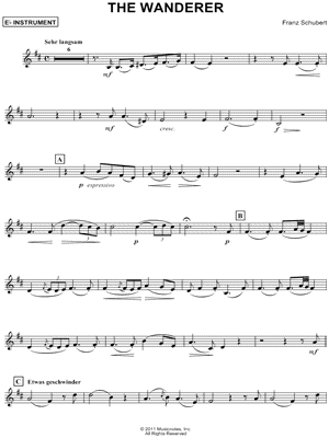 The Wanderer - Eb Instrument