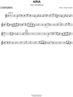 Aria, from Schöpfung - C Instrument