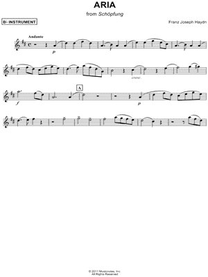 Aria, from Schöpfung - Bb Instrument