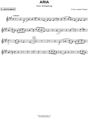 Aria, from Schöpfung - Eb Instrument