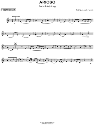 Arioso, from Schöpfung - F Instrument