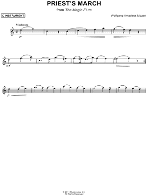Priest's March, from The Magic Flute - C Instrument