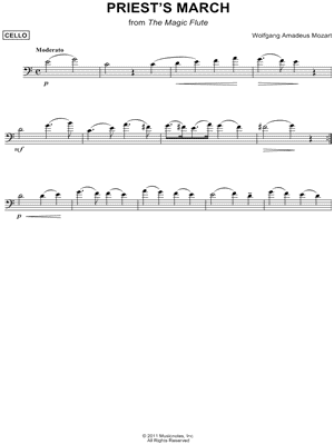 Priest's March, from The Magic Flute - Cello