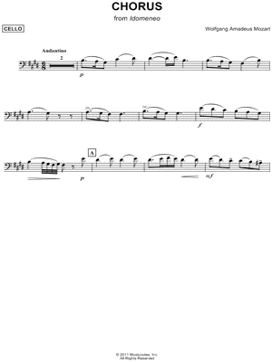 Chorus: Placido è il mar - Bass Clef Instrument